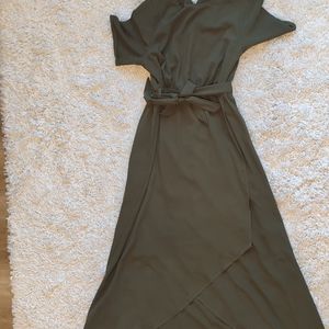 Olive Green Taylor Jane Wrap Maxi from Roolee